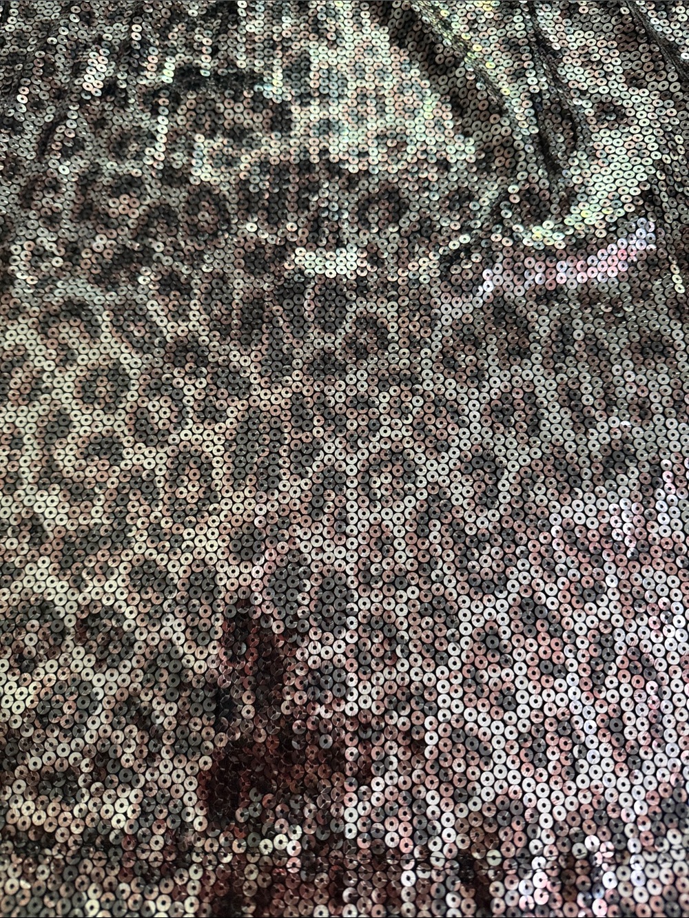 Karen Kane Silver Sequin Mini Skirt with Black Waistband - Picture 3 of 5